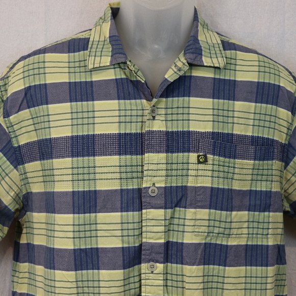 The North Face A5 Series Green Plaid Short-Sleeve Hiking Shirt Medium - Picture 3 of 13